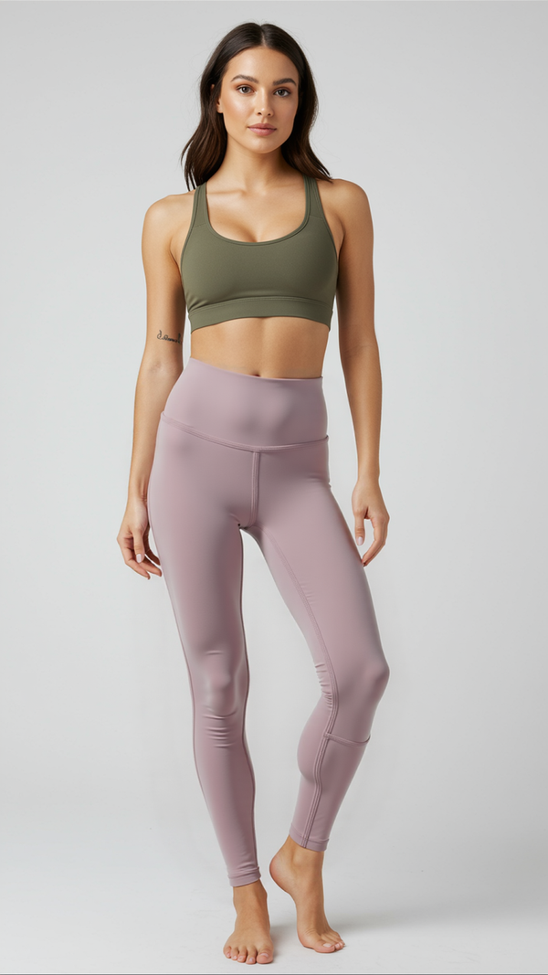 Dusty Mauve + Olive bra