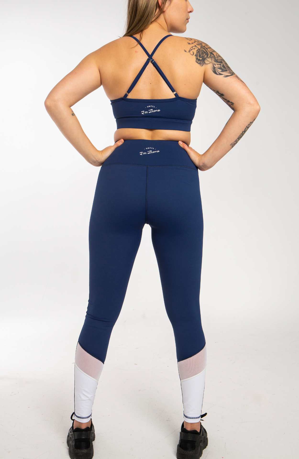 Heigh-Waist Blue Navy Leggings