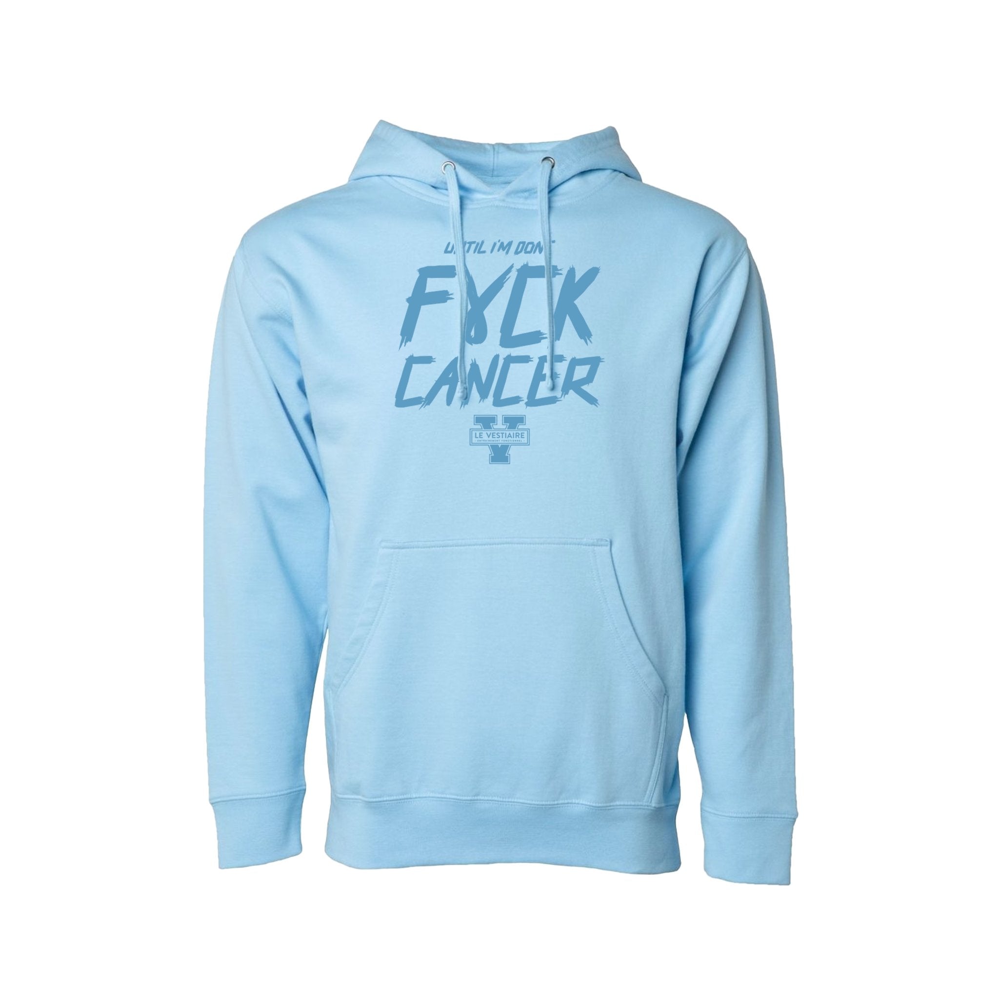FUCK CANCER - HOODIE UNISEXE - AQUA - TEAMSTORES.PRO