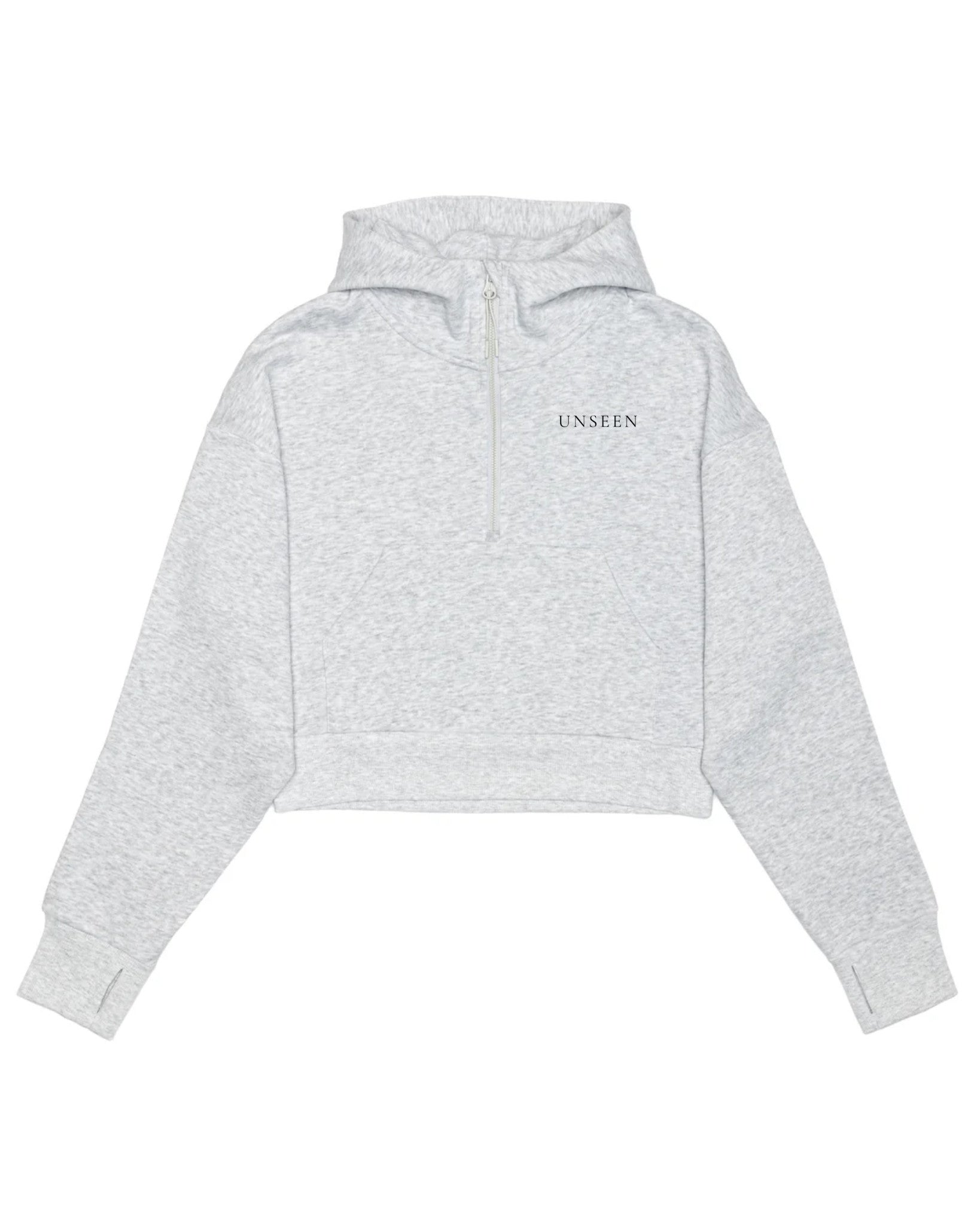 CROPPED Drop Shoulder Zip Hoodie